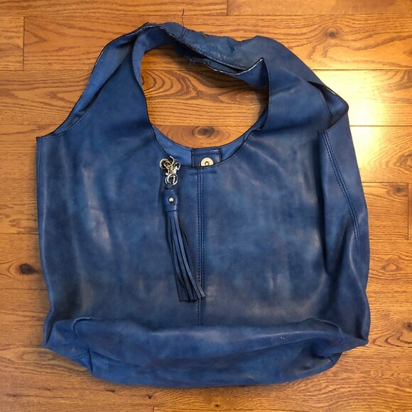 Cute Blue Boho Imitation Leather Shoulder Bag - Picture 2 of 5
